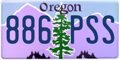 OR license plate 886PSS