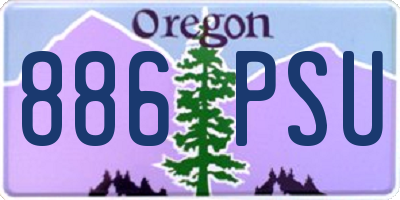OR license plate 886PSU