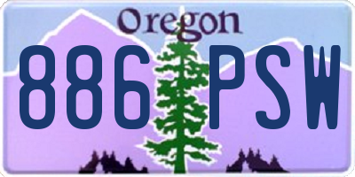 OR license plate 886PSW