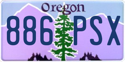 OR license plate 886PSX