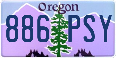 OR license plate 886PSY