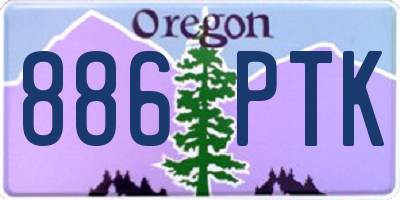 OR license plate 886PTK