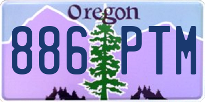 OR license plate 886PTM