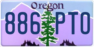 OR license plate 886PTO