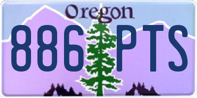 OR license plate 886PTS