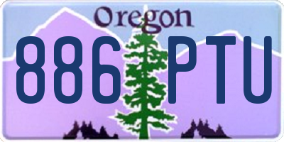OR license plate 886PTU