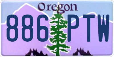 OR license plate 886PTW
