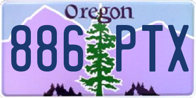 OR license plate 886PTX