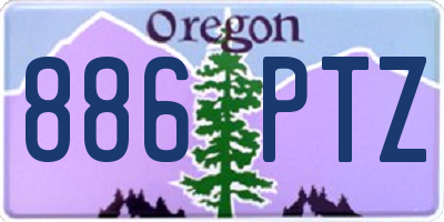 OR license plate 886PTZ