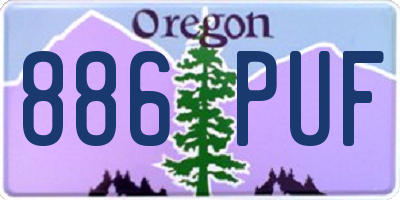 OR license plate 886PUF
