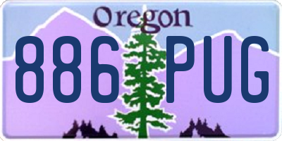 OR license plate 886PUG