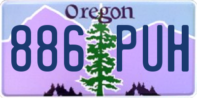 OR license plate 886PUH