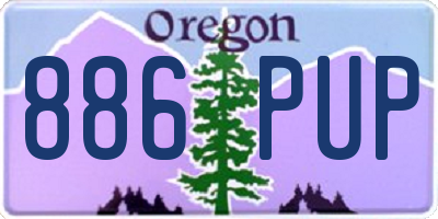OR license plate 886PUP