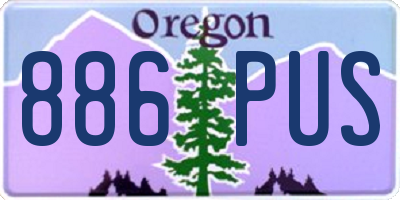 OR license plate 886PUS