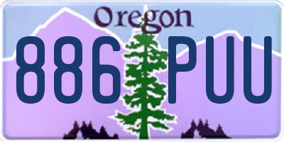 OR license plate 886PUU