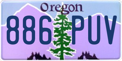 OR license plate 886PUV