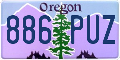 OR license plate 886PUZ