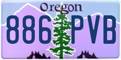 OR license plate 886PVB