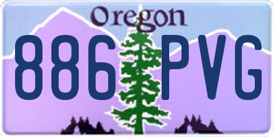 OR license plate 886PVG