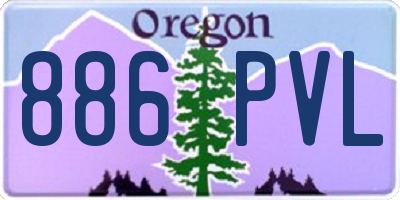 OR license plate 886PVL