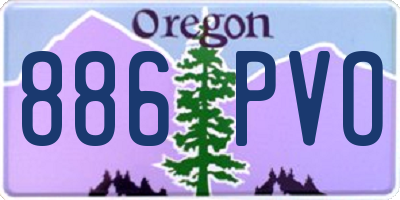 OR license plate 886PVO