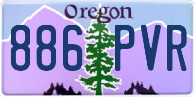 OR license plate 886PVR