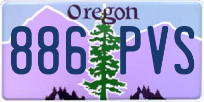 OR license plate 886PVS