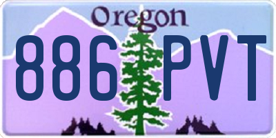 OR license plate 886PVT
