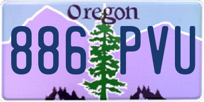 OR license plate 886PVU