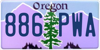 OR license plate 886PWA