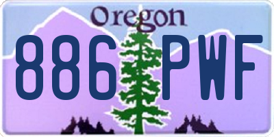 OR license plate 886PWF