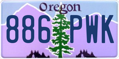 OR license plate 886PWK