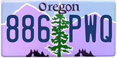OR license plate 886PWQ