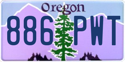 OR license plate 886PWT