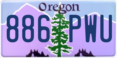 OR license plate 886PWU