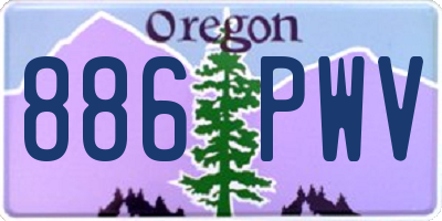 OR license plate 886PWV