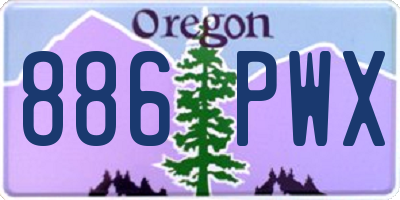 OR license plate 886PWX