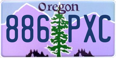 OR license plate 886PXC