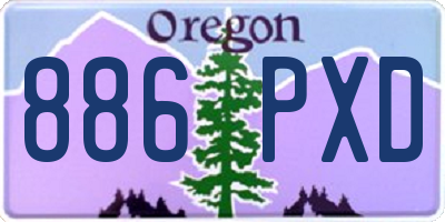 OR license plate 886PXD
