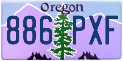 OR license plate 886PXF