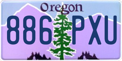 OR license plate 886PXU