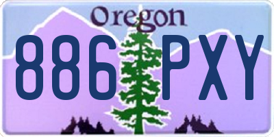 OR license plate 886PXY