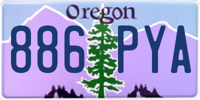OR license plate 886PYA