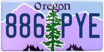 OR license plate 886PYE