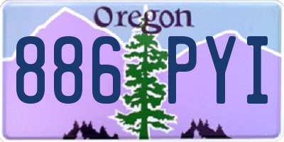 OR license plate 886PYI