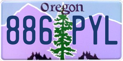 OR license plate 886PYL