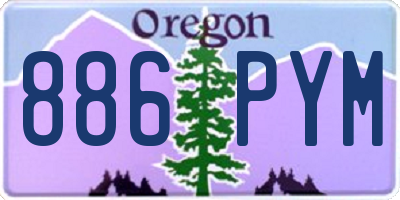 OR license plate 886PYM