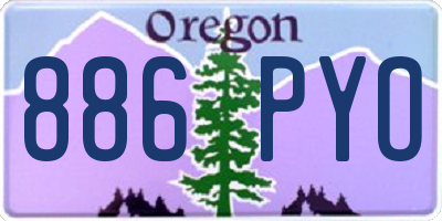 OR license plate 886PYO