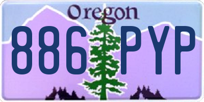 OR license plate 886PYP