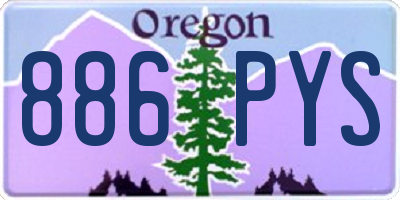 OR license plate 886PYS
